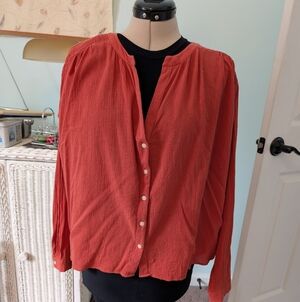 Loft Cotton Gauze Boho Top